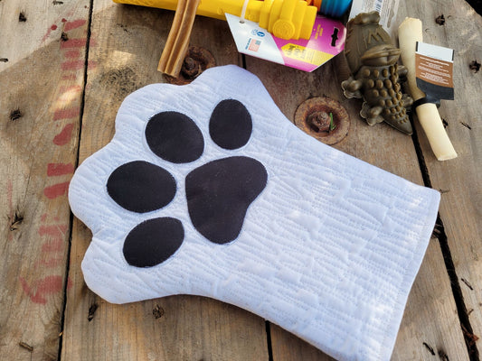 Pet Paw Stocking, Quilted Christmas Stocking
