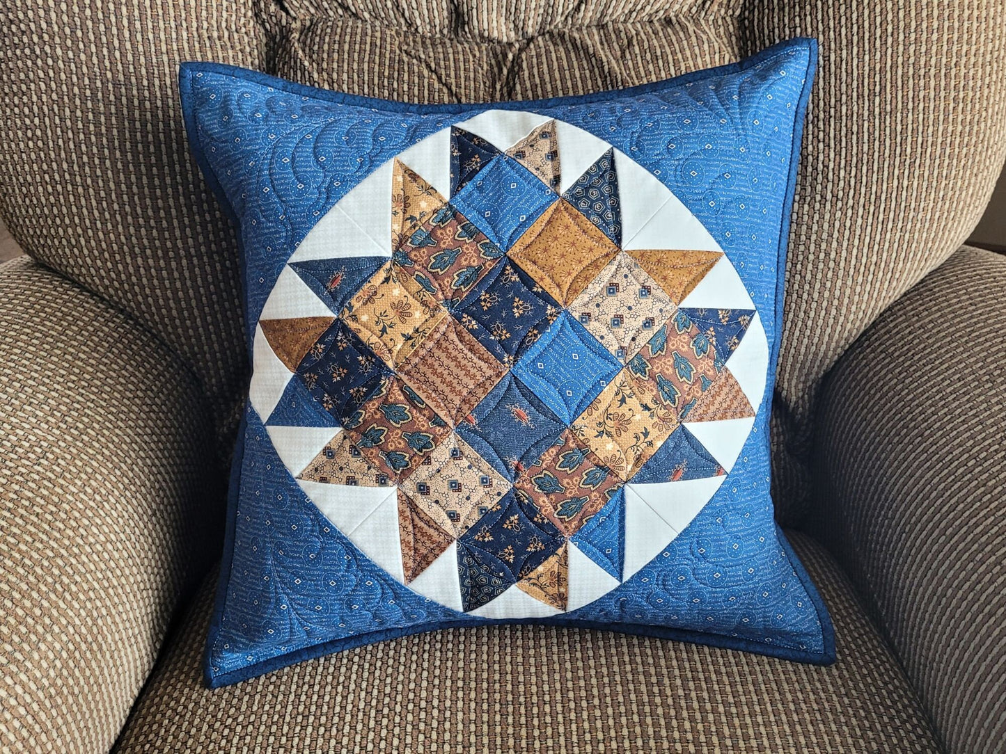 quilted bear paw pillow